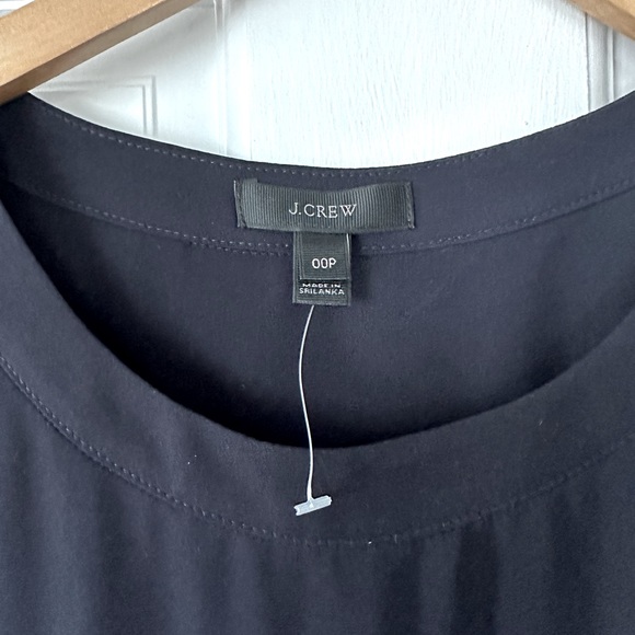 J. Crew Women's Navy Blue Sleeveless Drapey Blouse- Size 00P - Picture 3 of 5